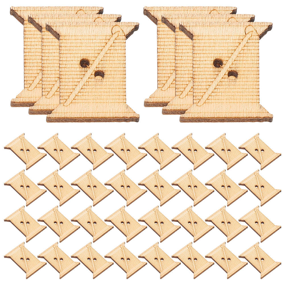 Embroidery Yarns - 100Pcs Wooden Embroidery Floss Bobbins Thread