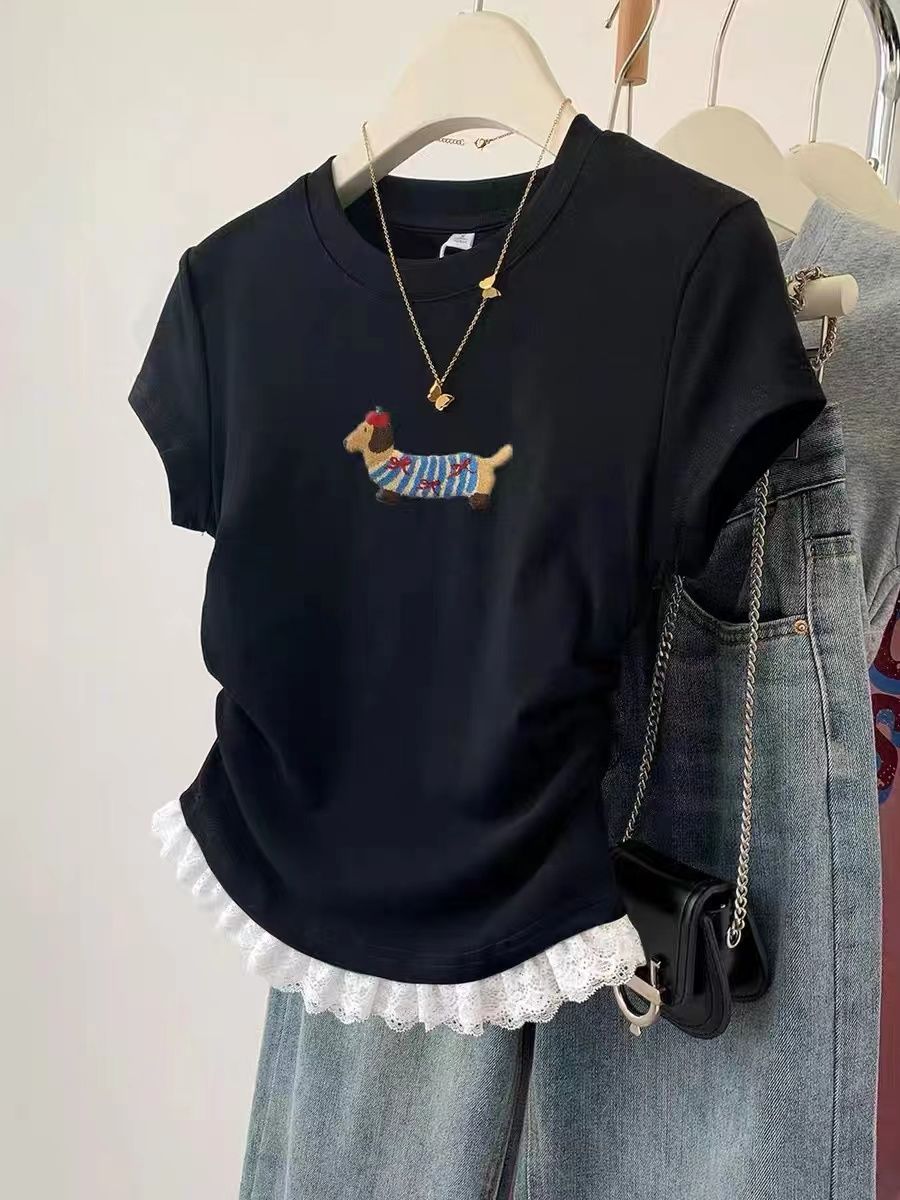 Slim Fit Short Sleeve T-Shirt  - đánh giá và giá Embroidery Moisturizer