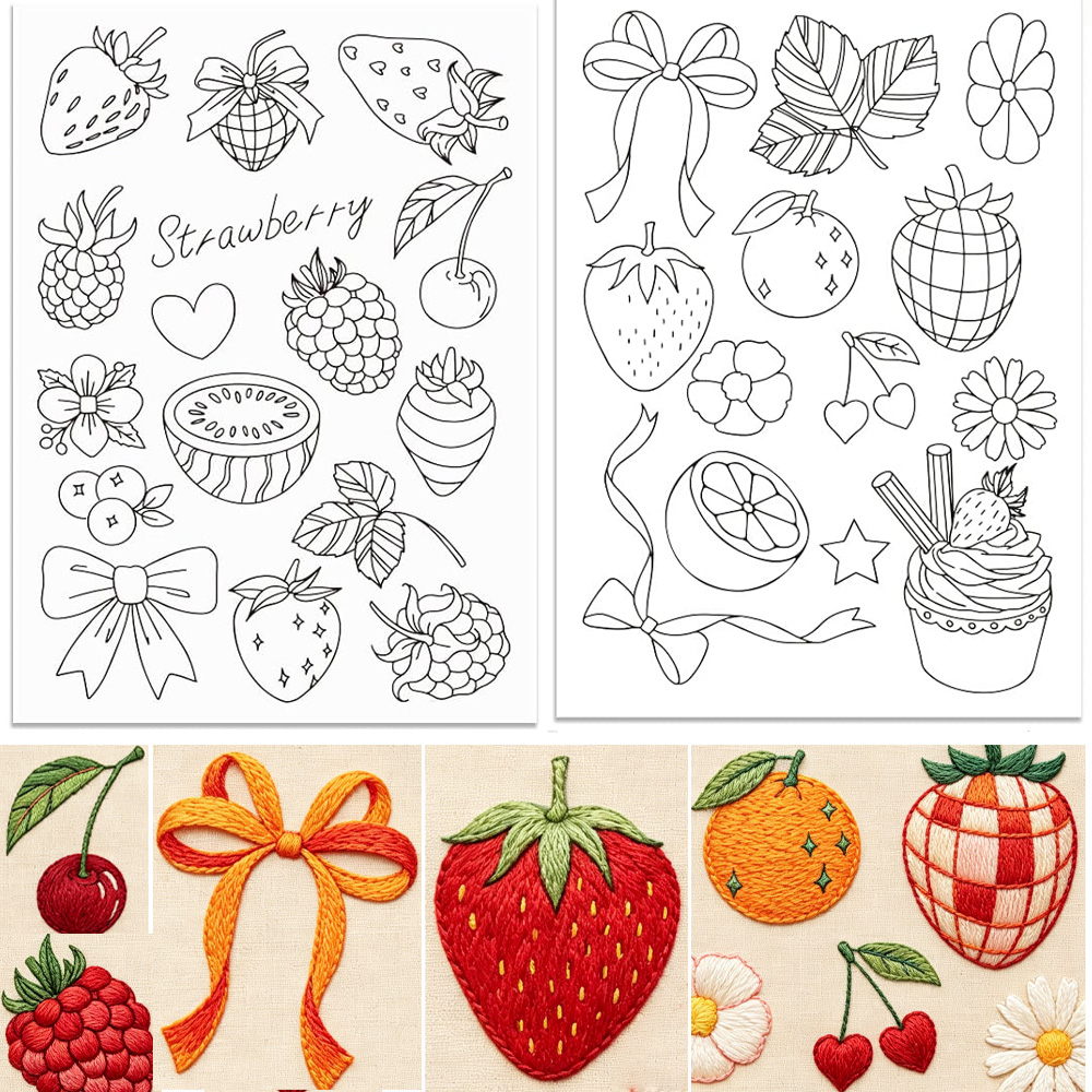 Pre-Printed Strawberry Stick a - đánh giá và giá Embroidery Software