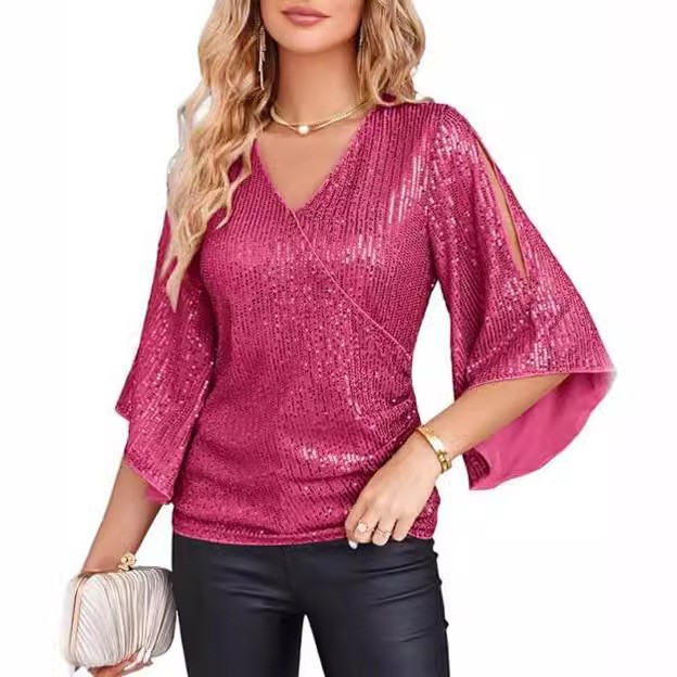 Women's Elegant Long Sleeve Bl - đánh giá và giá Embroidery Effect