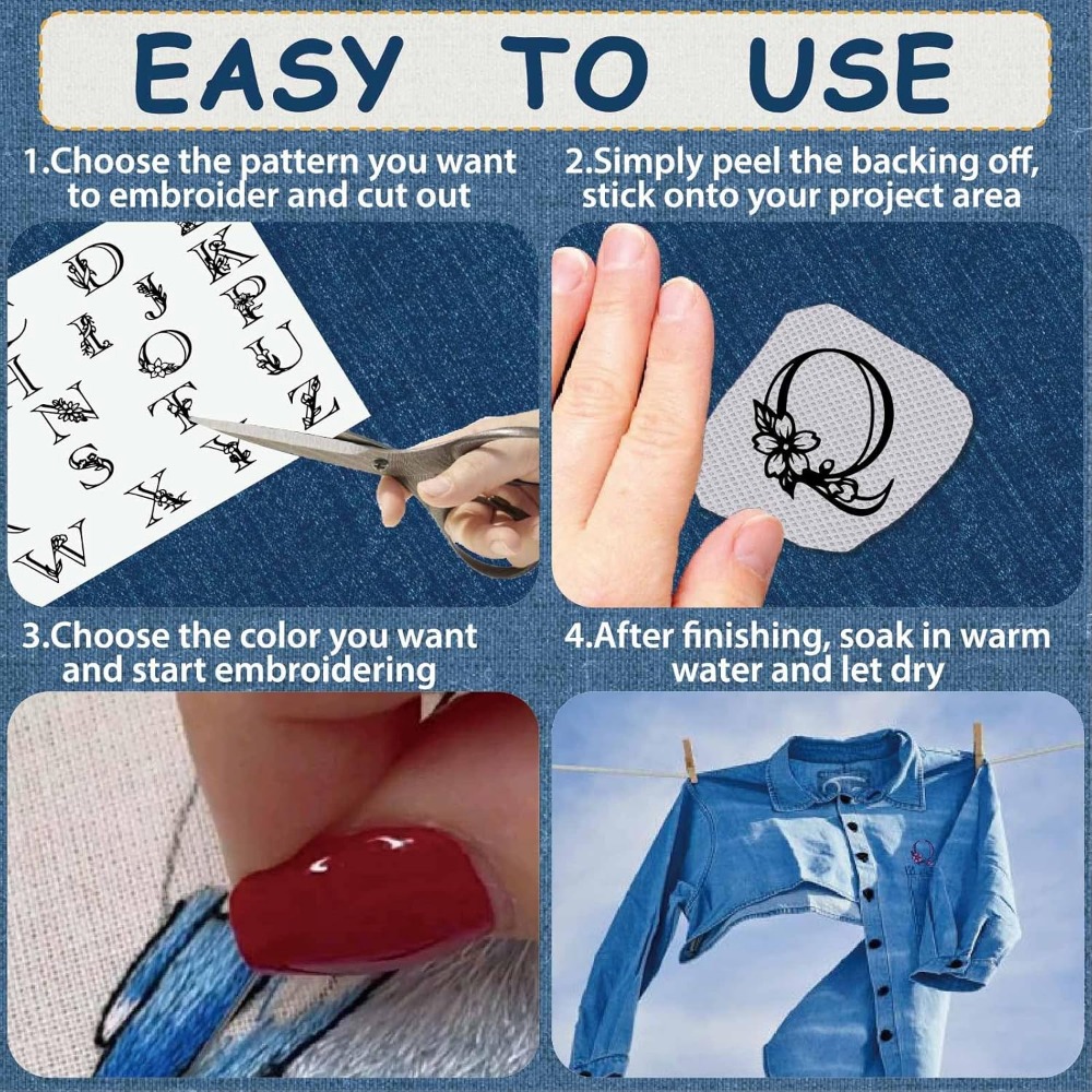Letter A-Z Water Soluble Embro - đánh giá và giá Embroidery Kit