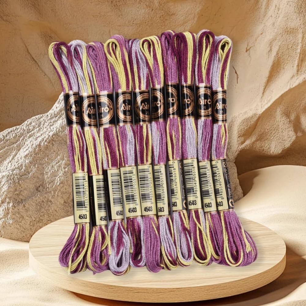 6 Strands Purple Variegated Em - đánh giá và giá Embroidery Kit