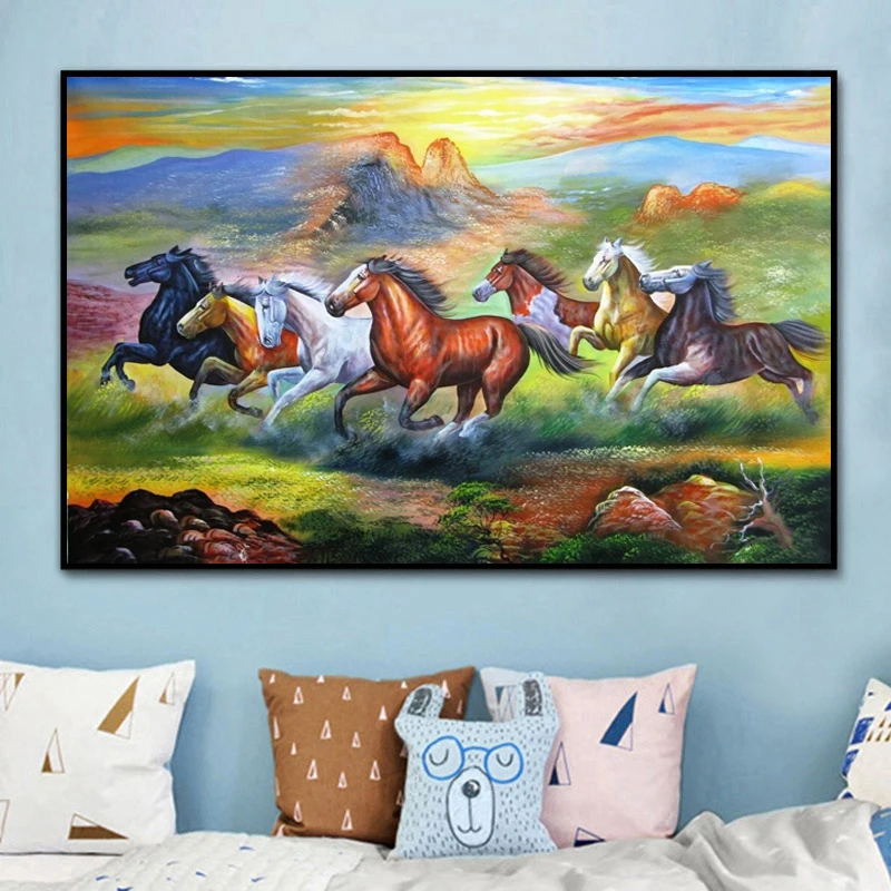 Running Horses 5D Diamond Pain - đánh giá và giá Embroidery Running Stitch