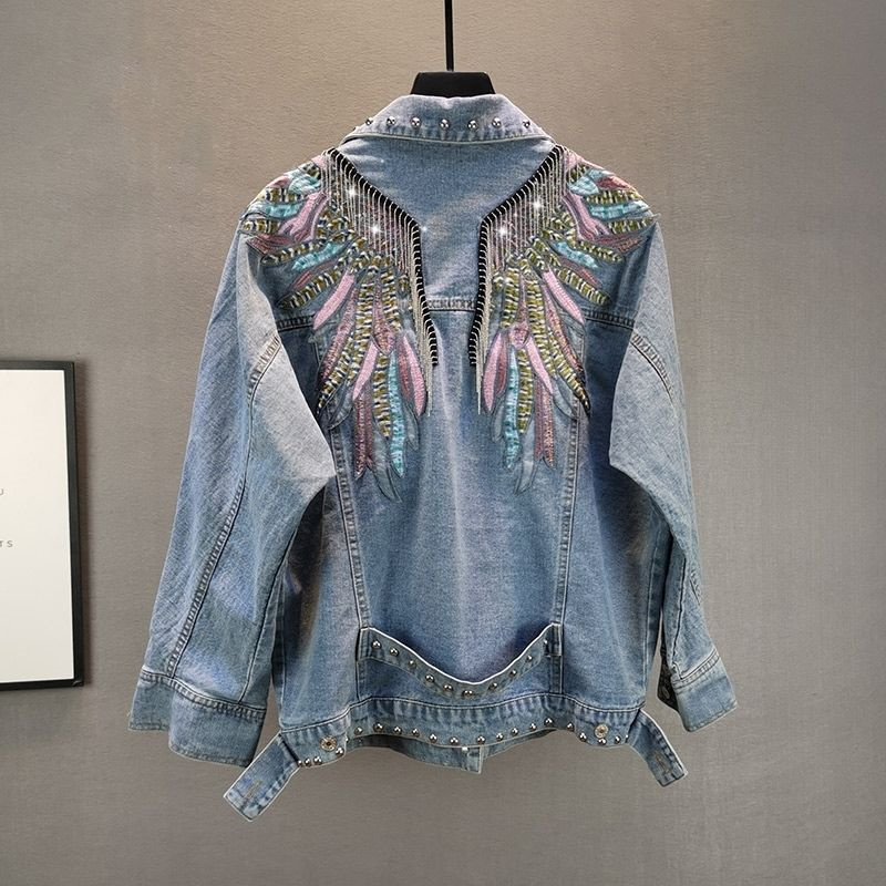 2022 Mới AutumnFashion Đinh Tá - đánh giá và giá Embroidery Jacket Jeans