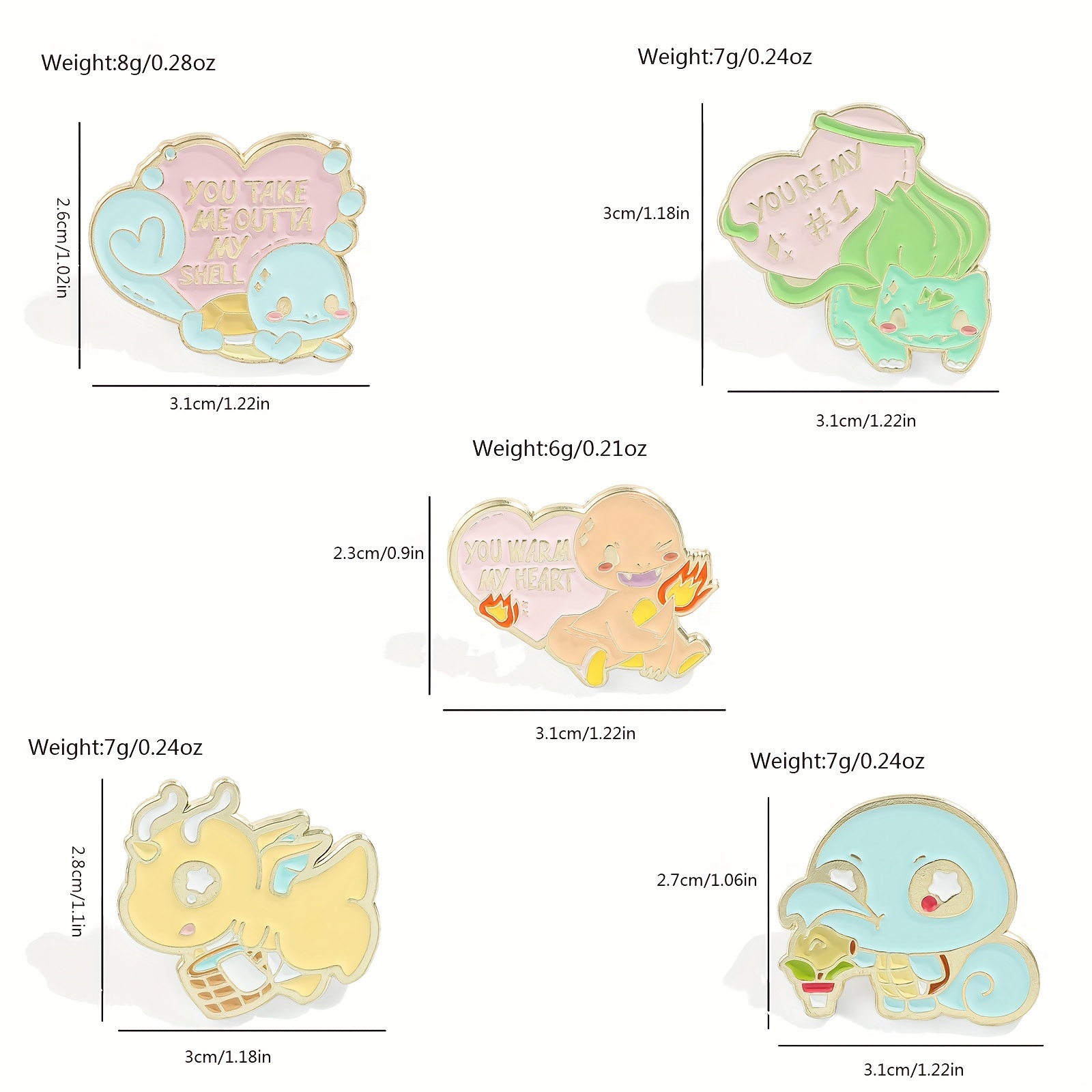 5 Pcs Cute Anime Brooch Person - đánh giá và giá Embroidery Garment