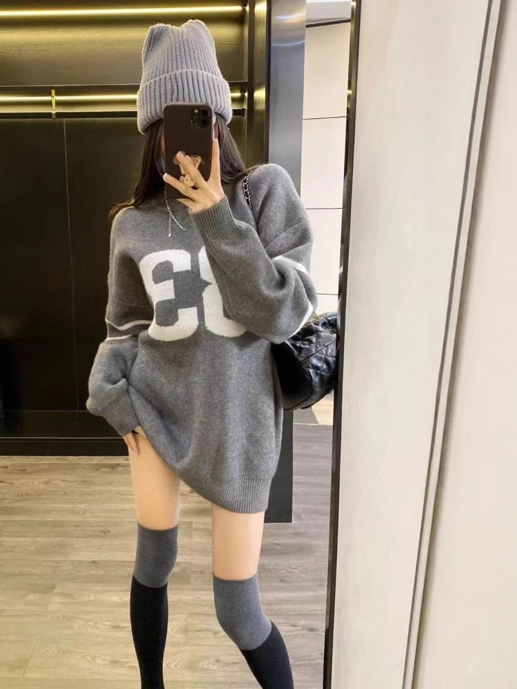 Y2K Vintage Knitted Sweater Wo - đánh giá và giá Embroidery A