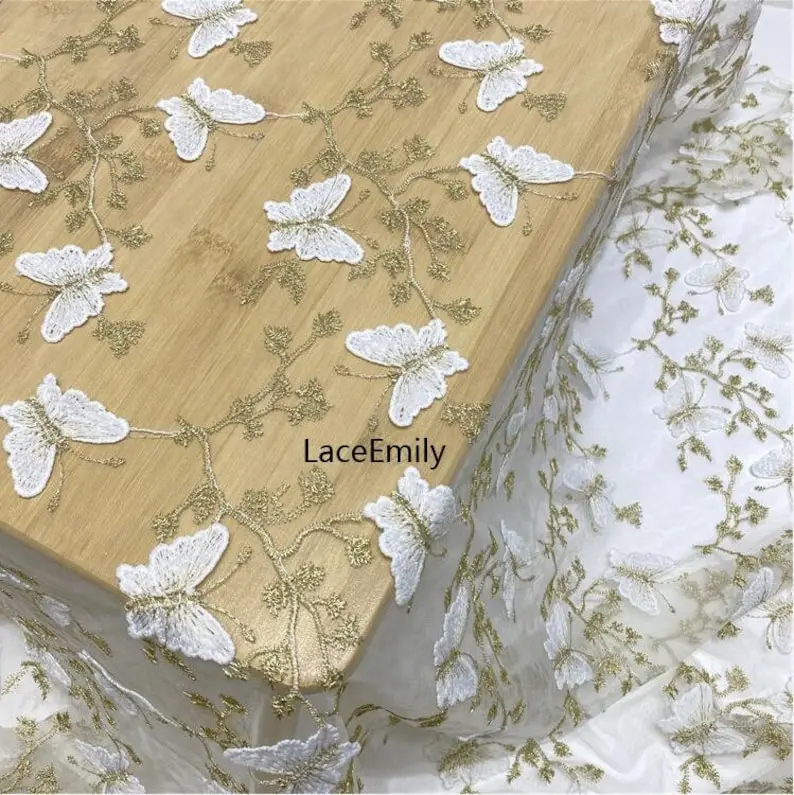 3D Butterfly Lace Fabric Butte - đánh giá và giá Embroidery Veil