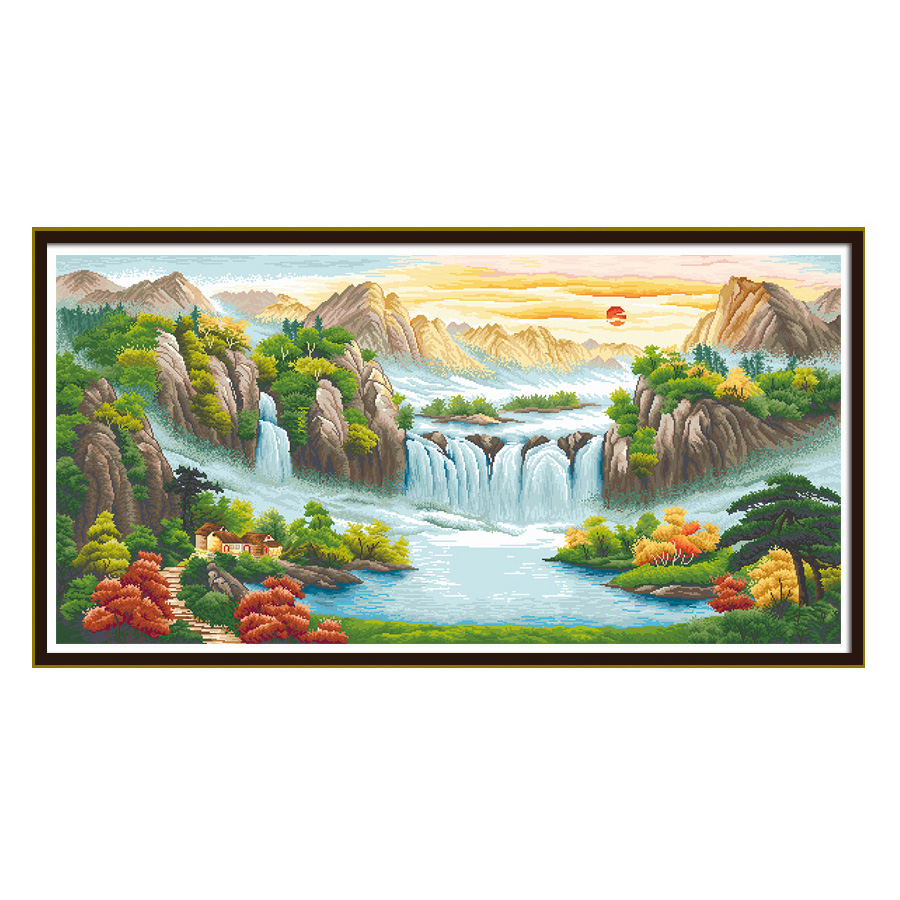 Printed Cross Stitch Set Hand  - đánh giá và giá Embroidery Running Stitch