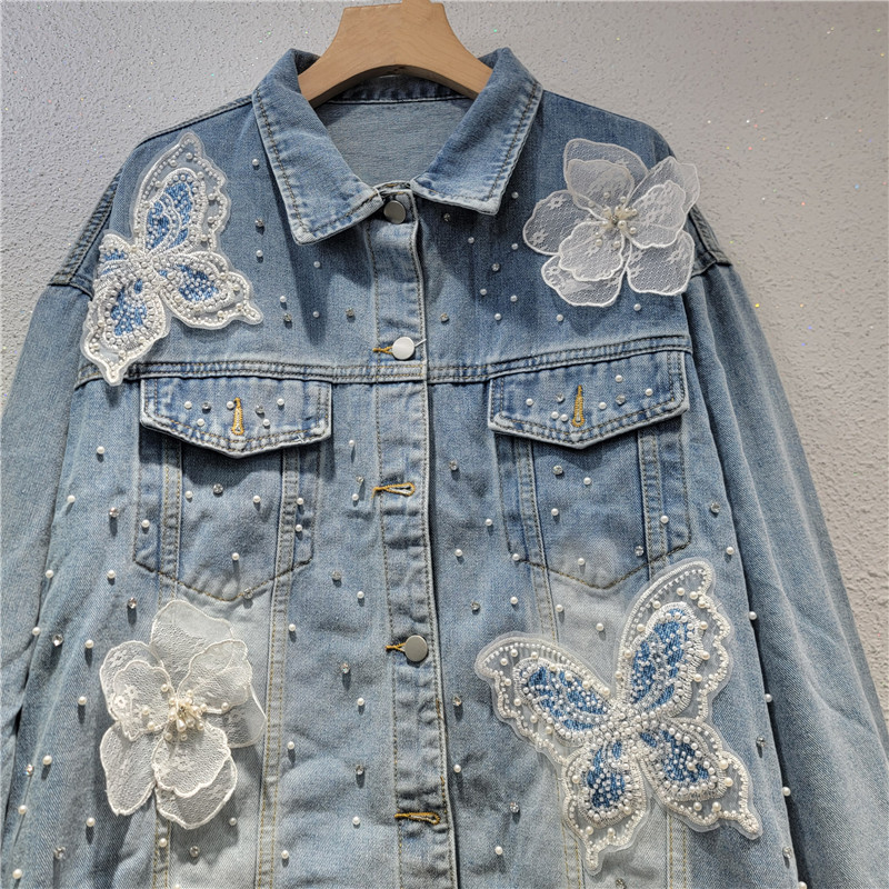 2026 Spring Autumn Korean Deni - đánh giá và giá Embroidery Jacket Jeans
