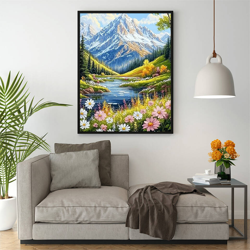 Oil Painting By Numbers Mounta - đánh giá và giá Embroidery Translate