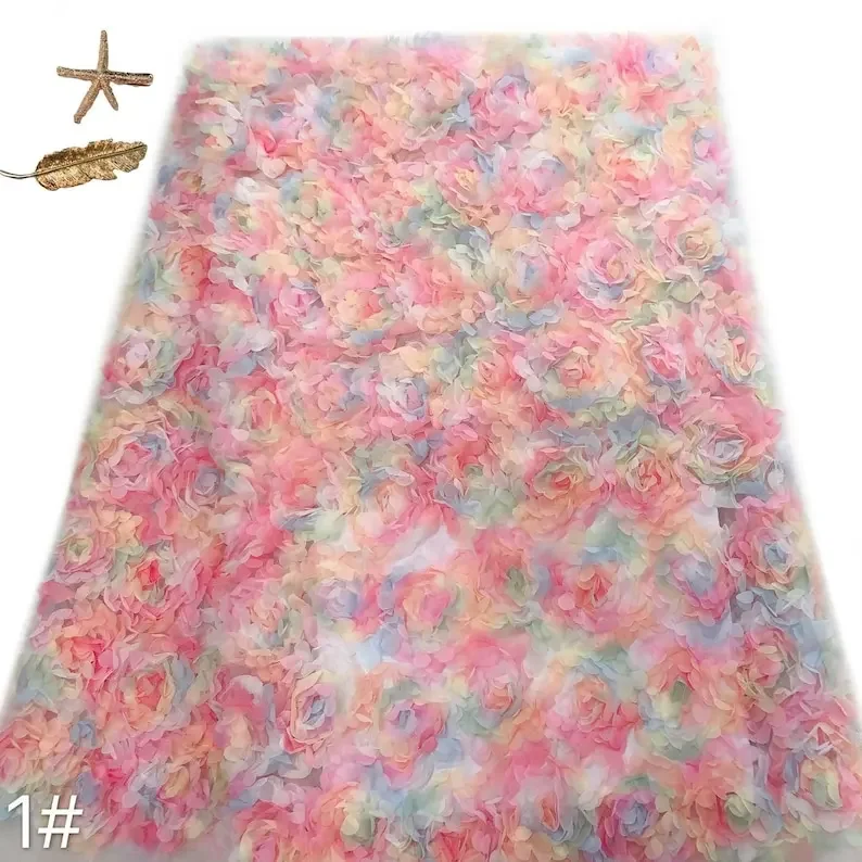 3d chiffon rose flower lace fa - đánh giá và giá Embroidery Veil