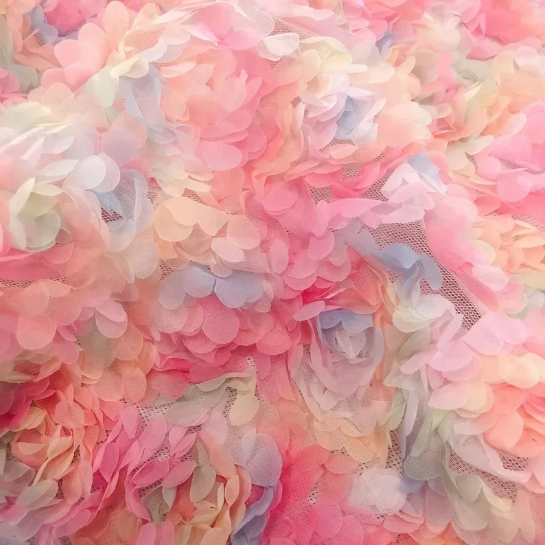 3d chiffon rose flower lace fa - đánh giá và giá Embroidery Veil