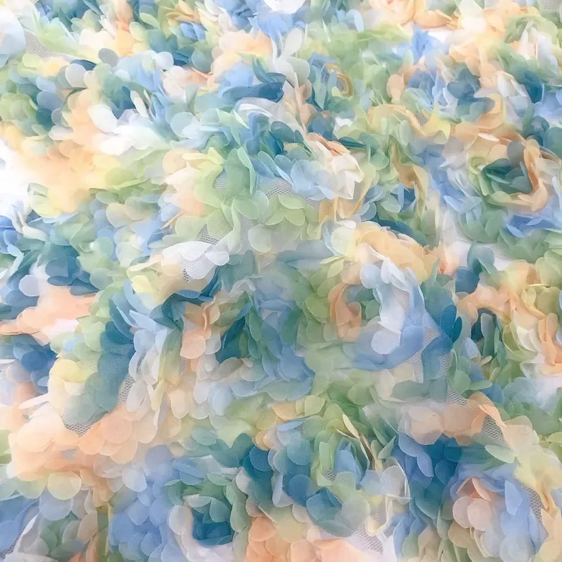 3d chiffon rose flower lace fa - đánh giá và giá Embroidery Veil