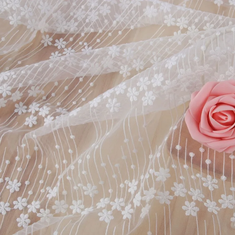 1 yard flower embroidery Lace  - đánh giá và giá Embroidery Veil