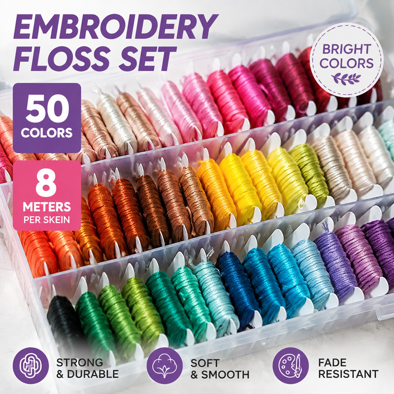100% Cotton Embroidery Thread  - đánh giá và giá Embroidery Kit