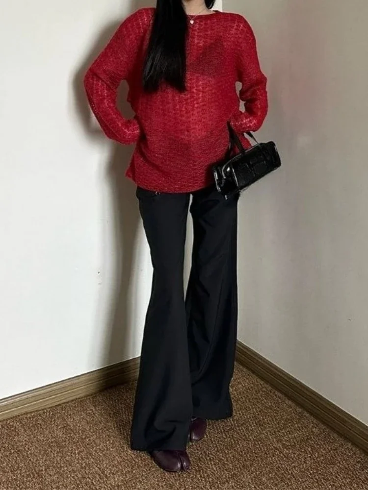Y2K See-Through Knitted Women' - đánh giá và giá Embroidery A